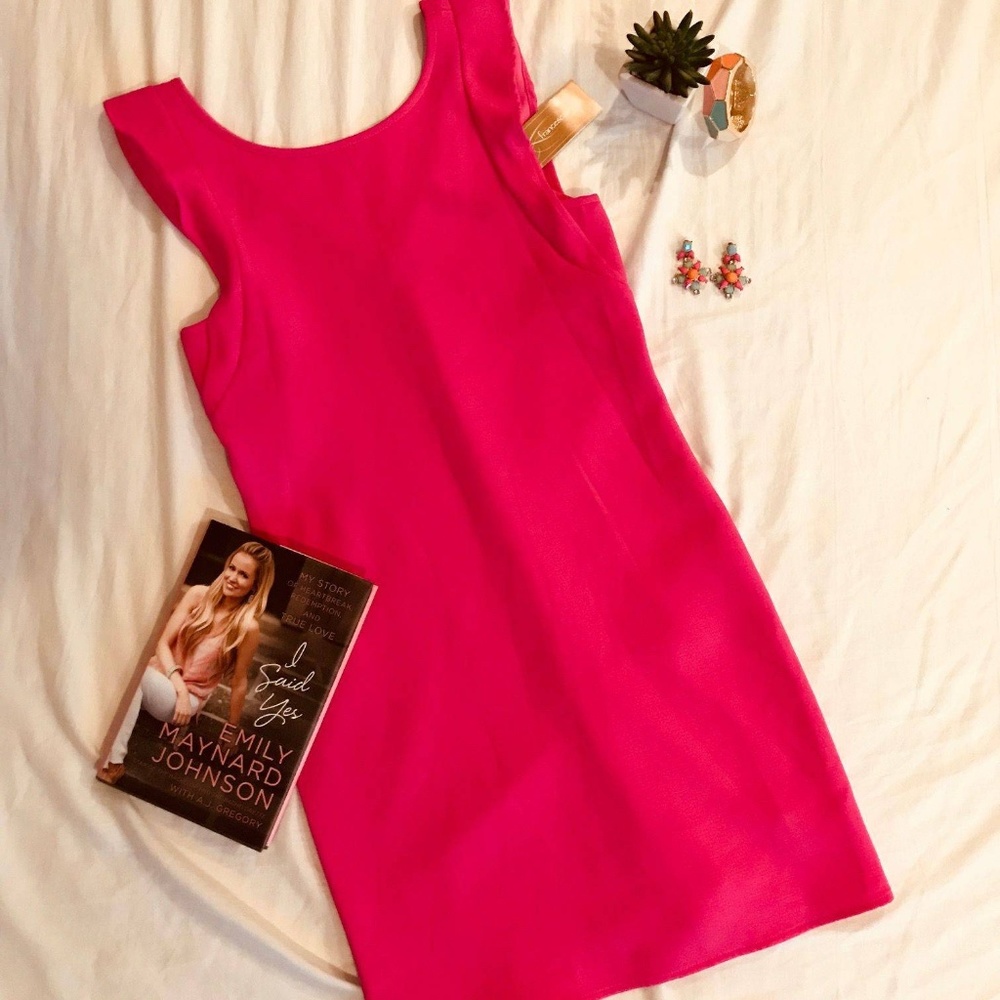 NWT- Hot Pink Sheath Dress- Size Small